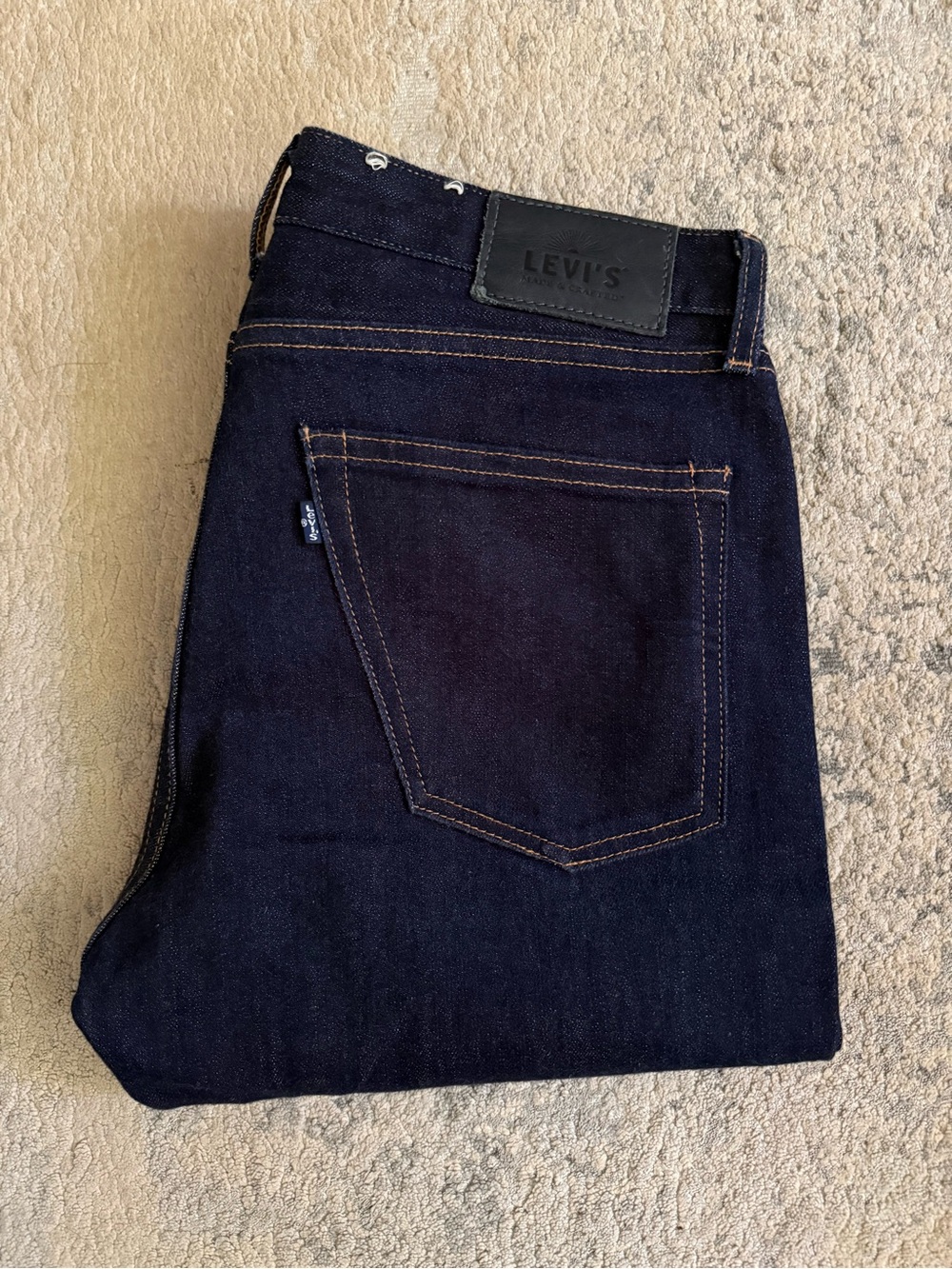 Levi’s Made & Crafted Tack Slim Selvedge Japan Denim Jeans 34x30 (Actual Size)